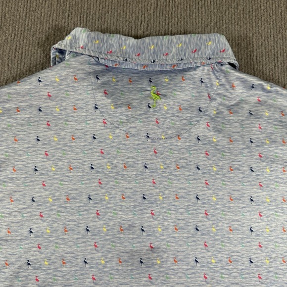 TailorByrd Shirt Mens Large All Over Print‎ Flamingo Performance Golf Stretch - Picture 5 of 9